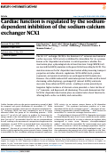 Cover page: Cardiac function is regulated by the sodium-dependent inhibition of the sodium-calcium exchanger NCX1.