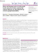 Cover page: Stem cell therapy prior to full-mouth tooth extraction lacks substantial clinical efficacy in cats affected by chronic gingivostomatitis