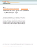 Cover page: Giant Kerr response of ultrathin gold films from quantum size effect