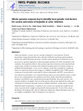 Cover page: Whole genome sequencing to identify host genetic risk factors for severe outcomes of hepatitis a virus infection