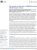 Cover page: The genetic architecture of NAFLD among inbred strains of mice.