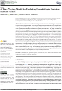 Cover page: A Time-Varying Model for Predicting Formaldehyde Emission Rates in Homes