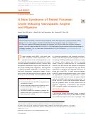 Cover page: A New Syndrome of Patent Foramen Ovale Inducing Vasospastic Angina and&nbsp;Migraine