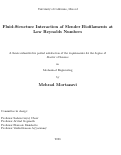 Cover page: Fluid-Structure Interaction of Slender Biofilaments at Low Reynolds Numbers