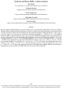 Cover page: Dyslexia and Motor Skills: A Meta-Analysis