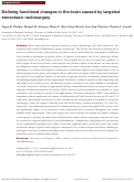 Cover page: Defining functional changes in the brain caused by targeted stereotaxic radiosurgery.