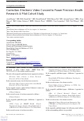 Cover page: Correction: Electronic Video Consent to Power Precision Health Research: A Pilot Cohort Study