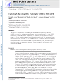 Cover page: Exploring N-Back Cognitive Training for Children With ADHD