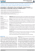 Cover page: Phase II Trial of Erlotinib during and after Radiotherapy in Children with Newly Diagnosed High-Grade Gliomas.