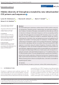 Cover page: Hidden diversity of Ctenophora revealed by new mitochondrial COI primers and sequences.