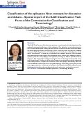 Cover page: Classification of the epilepsies: New concepts for discussion and debate—Special report of the ILAE Classification Task Force of the Commission for Classification and Terminology