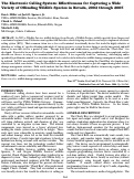 Cover page: The Electronic Calling System: Effectiveness for Capturing a Wide Variety of Offending Wildlife Species in Nevada, 2002 thru 2005