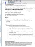 Cover page: The Relation between Breast Milk Sodium to Potassium Ratio and Maternal Report of a Milk Supply Concern