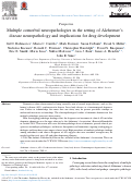 Cover page: Multiple comorbid neuropathologies in the setting of Alzheimer's disease neuropathology and implications for drug development