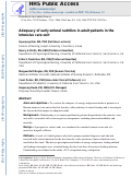 Cover page: Adequacy of early enteral nutrition in adult patients in the intensive care unit