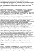 Cover page: Evaluation of the National Healthcare Safety Network standardized infection ratio risk adjustment for healthcare-facility-onset Clostridioides difficile infection in intensive care, oncology, and hematopoietic cell transplant units in general acute-care hospitals