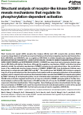 Cover page: Structural analysis of receptor-like kinase SOBIR1 reveals mechanisms that regulate its phosphorylation-dependent activation