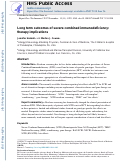 Cover page: Long term outcomes of severe combined immunodeficiency: therapy implications