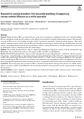 Cover page: Research in eating disorders: the misunderstanding of supposing serious mental illnesses as a niche specialty