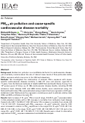 Cover page: PM2.5 air pollution and cause-specific cardiovascular disease mortality