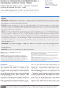 Cover page: Nicotine on Children’s Hands: Limited Protection of Smoking Bans and Initial Clinical Findings