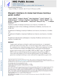 Cover page: Oligogenic inheritance of a human heart disease involving a genetic modifier