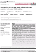 Cover page: Congenital myasthenic syndrome in Golden Retrievers is associated with a novel COLQ mutation