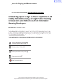 Cover page: Renovating Space to Age in Place: Experiences of Elderly Residents Living through Public Housing Renovations and Reflections from Affordable Housing Developers