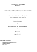 Cover page: Understanding Asynchrony in Homogeneous Metacommunities