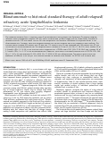 Cover page: Blinatumomab vs historical standard therapy of adult relapsed/refractory acute lymphoblastic leukemia