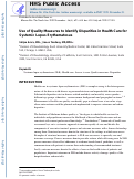 Cover page: Use of Quality Measures to Identify Disparities in Health Care for Systemic Lupus Erythematosus