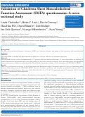 Cover page: Validation of Chichewa Short Musculoskeletal Function Assessment (SMFA) questionnaire: A cross-sectional study.