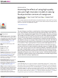 Cover page: Assessing the effects of using high-quality data and high-resolution models in valuing flood protection services of mangroves.