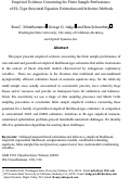 Cover page: Empirical Evidence Concerning the Finite Sample Performance of EL-Type Structural Equation Estimation and Inference Methods