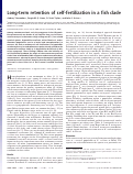 Cover page: Long-term retention of self-fertilization in a fish clade