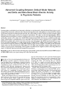 Cover page: Abnormal Coupling Between Default Mode Network and Delta and Beta Band Brain Electric Activity in Psychotic Patients