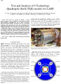 Cover page: Test and Analysis of 4 Technology Quadrupole Shell (TQS) models for LARP