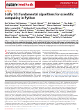 Cover page: SciPy 1.0: fundamental algorithms for scientific computing in Python.