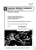 Cover page: Design and Testing of a Superfluid Liquid Helium Cooling Loop