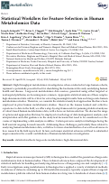 Cover page: Statistical Workflow for Feature Selection in Human Metabolomics Data