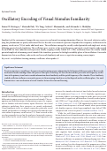 Cover page: Oscillatory Encoding of Visual Stimulus Familiarity