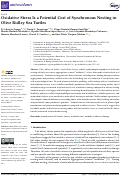 Cover page: Oxidative Stress Is a Potential Cost of Synchronous Nesting in Olive Ridley Sea Turtles