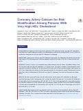 Cover page: Coronary Artery Calcium for Risk Stratification Among Persons With Very&nbsp;High HDL Cholesterol