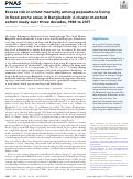 Cover page: Excess risk in infant mortality among populations living in flood-prone areas in Bangladesh: A cluster-matched cohort study over three decades, 1988 to 2017.