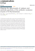 Cover page: Mapping the determinants of catalysis and substrate specificity of the antibiotic resistance enzyme CTX-M β-lactamase