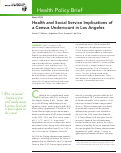 Cover page: Health and Social Service Implications of a Census Undercount in Los Angeles