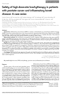 Cover page: Safety of high-dose-rate brachytherapy in patients with prostate cancer and inflammatory bowel disease: A case series.