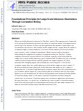 Cover page: Foundational Principles for Large-Scale Inference: Illustrations Through Correlation Mining