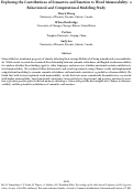 Cover page: Exploring the Contributions of Semantics and Emotion to Word Memorability: a Behavioural and Computational Modeling Study