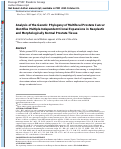 Cover page: Analysis of the genetic phylogeny of multifocal prostate cancer identifies multiple independent clonal expansions in neoplastic and morphologically normal prostate tissue